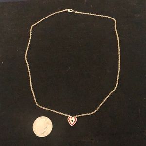 Cute red heart necklace
